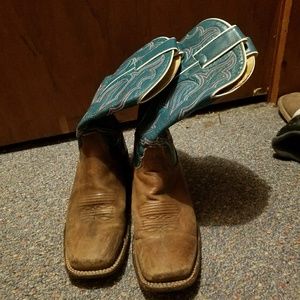 Western square toe boots